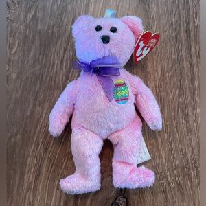 EASTER 3 FOR $21: Authentic TY Basket Beanie Eggs the Bear, NWT.